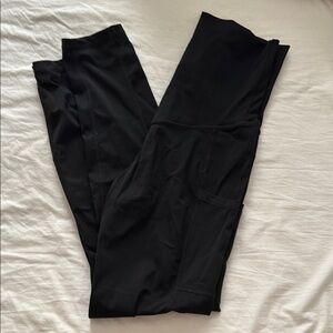 Quince performance maternity and postpartum leggings M black